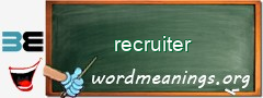 WordMeaning blackboard for recruiter